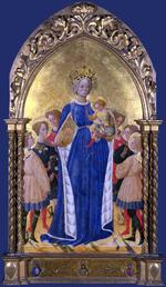 欧洲12-19世纪油画五_FRANCESCO d'Antonio - The Virgin and Child with Six Angels and Two Cherubim